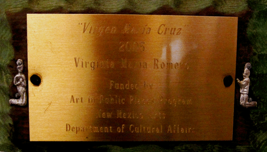 Virgen Maria Cruz
                        plaque 